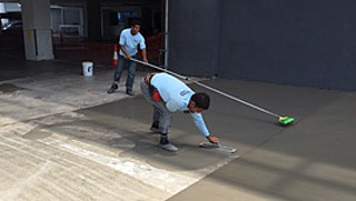 Building and commercial waterproofing services being rendered